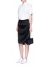 Figure View - Click To Enlarge - T BY ALEXANDER WANG - Back slit boxy cotton poplin shirt