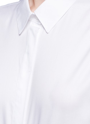 Detail View - Click To Enlarge - T BY ALEXANDER WANG - Slit yoke cotton poplin shirt