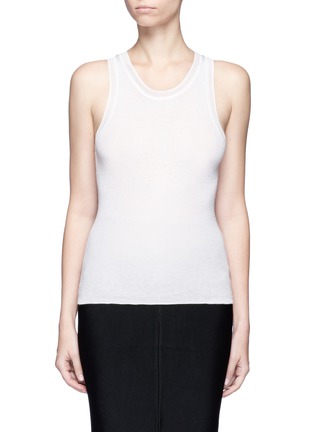 Main View - Click To Enlarge - T BY ALEXANDER WANG - Scoop neck rib knit tank top