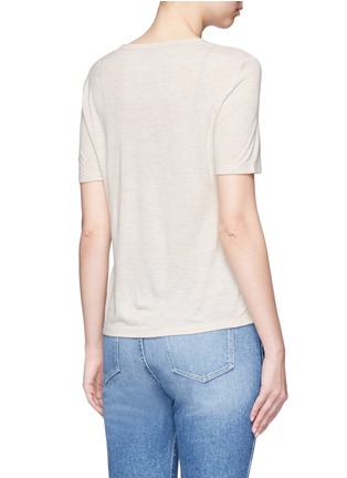 Back View - Click To Enlarge - T BY ALEXANDER WANG - Patch pocket scoop neck T-shirt