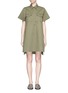 Main View - Click To Enlarge - T BY ALEXANDER WANG - High-low hem cotton twill utility dress