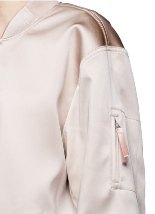 Detail View - Click To Enlarge - T BY ALEXANDER WANG - Water resistant padded satin oversized bomber jacket