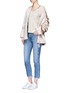 Figure View - Click To Enlarge - T BY ALEXANDER WANG - Water resistant padded satin oversized bomber jacket