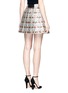 Back View - Click To Enlarge - ALICE & OLIVIA - 'Fizer' mixed lipstick print box pleat skirt