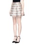 Front View - Click To Enlarge - ALICE & OLIVIA - 'Fizer' mixed lipstick print box pleat skirt