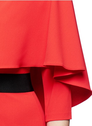 Detail View - Click To Enlarge - ALICE & OLIVIA - 'Cairo' cape overlay crepe dress