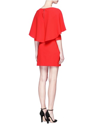 Back View - Click To Enlarge - ALICE & OLIVIA - 'Cairo' cape overlay crepe dress