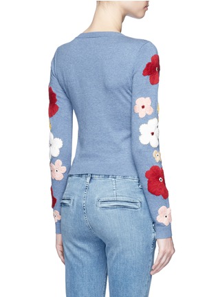 Back View - Click To Enlarge - ALICE & OLIVIA - 'Lucca' floral embroidered sweater