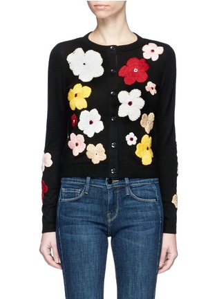 Main View - Click To Enlarge - ALICE & OLIVIA - 'Lyndia' floral embroidered cardigan