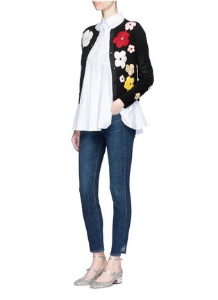 Figure View - Click To Enlarge - ALICE & OLIVIA - 'Lyndia' floral embroidered cardigan