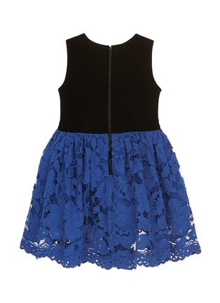 Figure View - Click To Enlarge - ALICE & OLIVIA - Jersey panel floral lace kids pouf dress