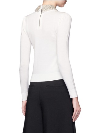 Back View - Click To Enlarge - ALICE & OLIVIA - 'Era' embellished collar wool sweater
