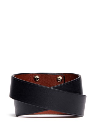 Back View - Click To Enlarge - GIVENCHY - Shark tooth double wrap bracelet