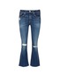 Main View - Click To Enlarge - RAG & BONE - 'Crop Flare' distressed frayed cuff jeans