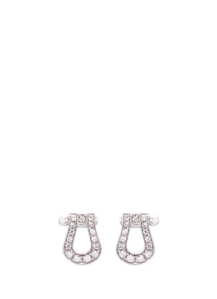 Main View - Click To Enlarge - FRED - 'Force 10' diamond 18k white gold stud earrings