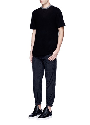 Figure View - Click To Enlarge - T BY ALEXANDER WANG - Waffle knit short sleeve sweater