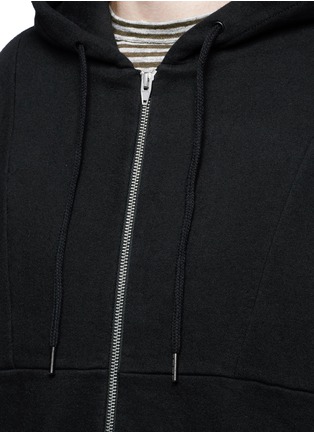 Detail View - Click To Enlarge - T BY ALEXANDER WANG - Dip hem hooded jersey parka