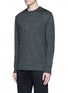 Front View - Click To Enlarge - T BY ALEXANDER WANG - Patch wool mélange T-shirt