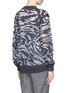 Back View - Click To Enlarge - ALEXANDER WANG - Abstract paisley gauze insert sweater