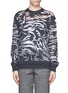 Main View - Click To Enlarge - ALEXANDER WANG - Abstract paisley gauze insert sweater