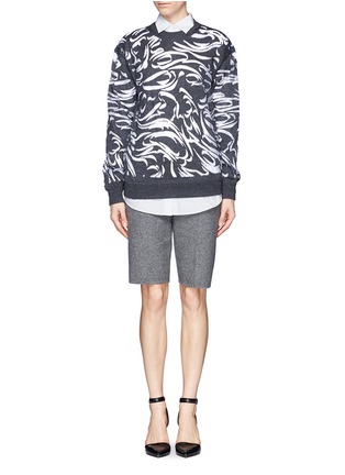 Figure View - Click To Enlarge - ALEXANDER WANG - Abstract paisley gauze insert sweater
