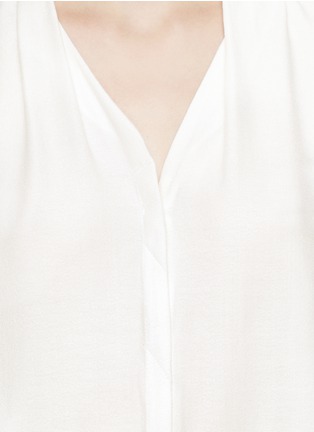 Detail View - Click To Enlarge - HELMUT LANG - Drape sheer sleeve shirt