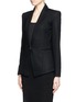 Front View - Click To Enlarge - HELMUT LANG - Scrunch neck stretch wool tuxedo jacket