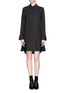 Main View - Click To Enlarge - 3.1 PHILLIP LIM - Basketweave panel poplin shirt dress 