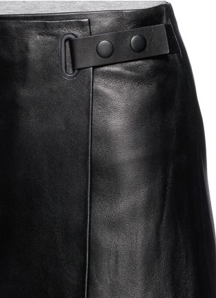 Detail View - Click To Enlarge - T BY ALEXANDER WANG - Leather wrap skirt