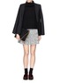 Figure View - Click To Enlarge - THEORY - 'Gida K' space dye wool flare skirt