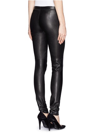 Back View - Click To Enlarge - THEORY - 'Pittella' stretch leather pants