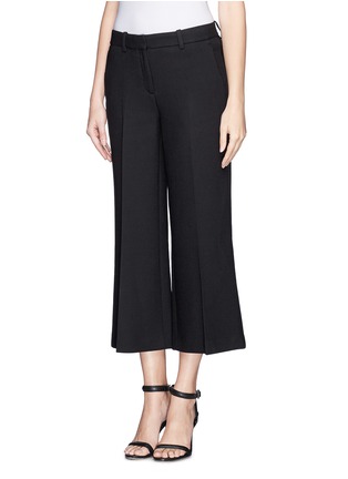 Front View - Click To Enlarge - THEORY - 'Inza' cropped flare wool pants