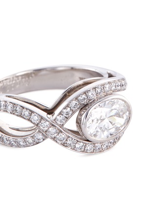 Detail View - Click To Enlarge - MELLERIO - Diamond 18k white gold twist band ring