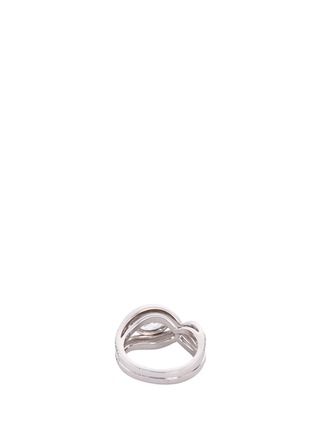 Figure View - Click To Enlarge - MELLERIO - Diamond 18k white gold twist band ring