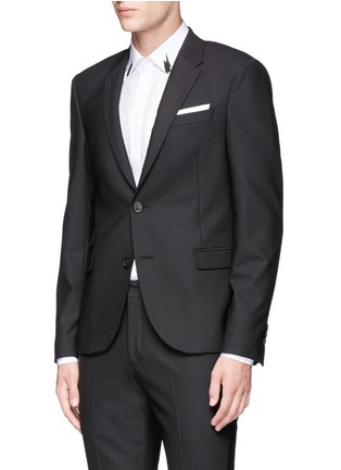 Front View - Click To Enlarge - NEIL BARRETT - Slim fit stretch gabardine suit