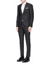 Figure View - Click To Enlarge - NEIL BARRETT - Slim fit stretch gabardine suit