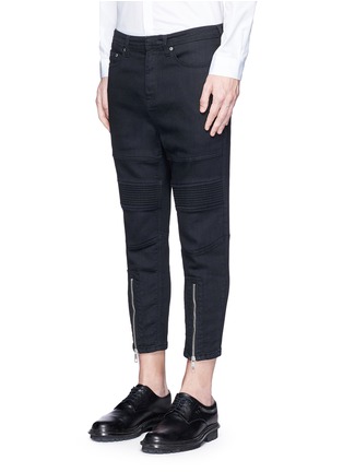 Front View - Click To Enlarge - NEIL BARRETT - Japanese jersey denim pants
