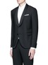 Front View - Click To Enlarge - NEIL BARRETT - Satin shawl lapel tuxedo blazer