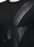 Detail View - Click To Enlarge - NEIL BARRETT - Leather thunderbolt side zip sweatshirt