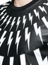 Detail View - Click To Enlarge - NEIL BARRETT - Thunderbolt print faux leather front T-shirt