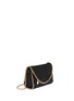 Front View - Click To Enlarge - STELLA MCCARTNEY - 'Falabella' mini shaggy deer crossbody chain bag