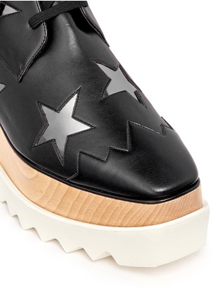 Detail View - Click To Enlarge - STELLA MCCARTNEY - 'Elyse' star alter nappa wood platform boots