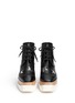 Front View - Click To Enlarge - STELLA MCCARTNEY - 'Elyse' star alter nappa wood platform boots
