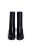 Front View - Click To Enlarge - STELLA MCCARTNEY - Tortoiseshell effect acetate heel alter nappa boots