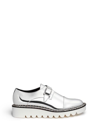 Main View - Click To Enlarge - STELLA MCCARTNEY - 'Odette' mirror eco leather monk strap shoes
