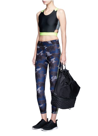 Figure View - Click To Enlarge - LAAIN - Arrow colourblock active sleeveless cropped top