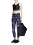Figure View - Click To Enlarge - LAAIN - Arrow colourblock active sleeveless cropped top