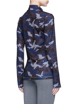 Back View - Click To Enlarge - LAAIN - Camouflage print zip front top