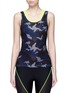 Main View - Click To Enlarge - LAAIN - Neon double layer tank top