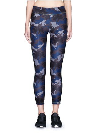 Main View - Click To Enlarge - LAAIN - Camouflage performance jersey 3/4 leggings